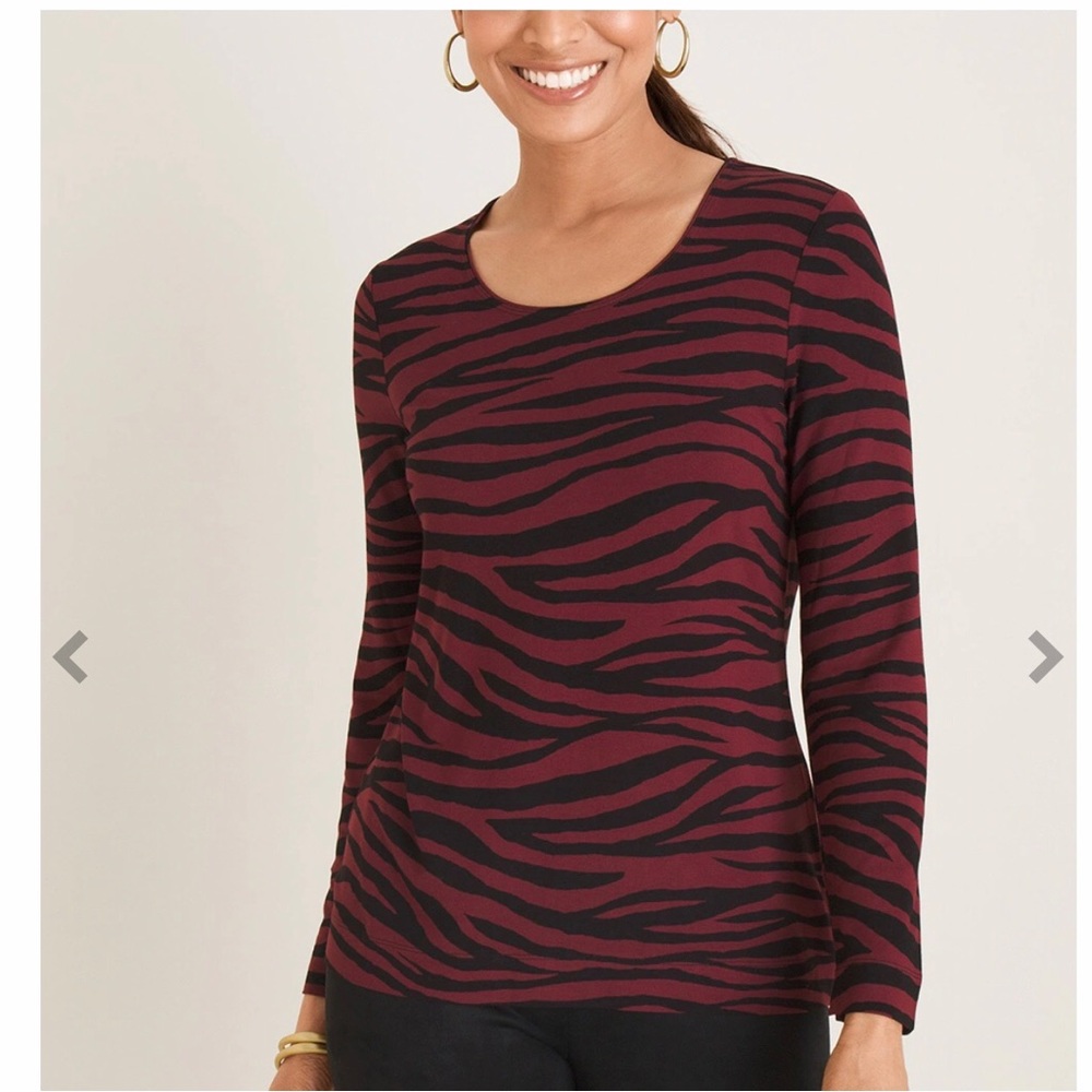 Chico’s Tiger Stripe Layering Tee